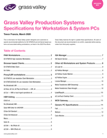 Grass Valley Production Systems Specifications for Workstation & System PCs Application Note