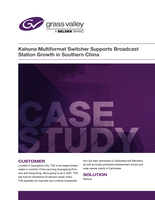 Kahuna Multi-Format Switcher Supports Broadcast Station Growth in Southern China Case Study: Kahuna switchers provide efficiency, security and intuitive HD migration pathway at TVS.