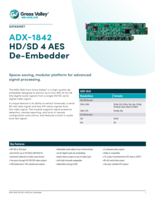 ADX-1842: HD/SD 4 AES De-Embedder Datasheet