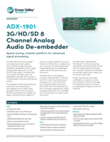 ADX-1901: 3G/HD/SD 8 Channel Analog Audio De-embedder Datasheet