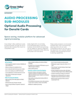 Audio Processing Sub-Modules: Optional Audio Processing for Densité Cards: Datasheet