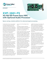 XVP-3901-FS Densité Frame Sync: 3G/HD/SD Frame Sync/ARC with Optional Audio Processor Datasheet