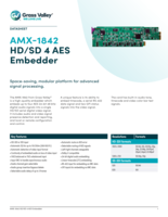 AMX-1842: HD/SD 4 AES Embedder Datasheet