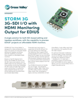 STORM 3G: 3G-SDI I/O with HDMI Monitoring Output for EDIUS Datasheet