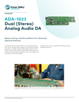 ADA-1023: Dual (Stereo) Analog Audio DA Datasheet