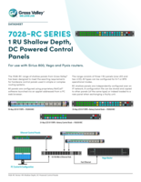 7028-RC Series: 1 RU Shallow Depth, DC Powered Control Panels Datasheet