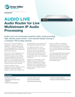 Audio Live: Audio Router for Live Multistream IP Audio Processing Datasheet