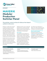 Maverik: Modular Production Switcher Panel Datasheet