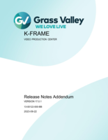 Kayenne/Karrera/GV Korona K-Frame Release Notes Addendum v17.0.1