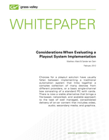 Considerations When Evaluating a Playout System Implementation Whitepaper