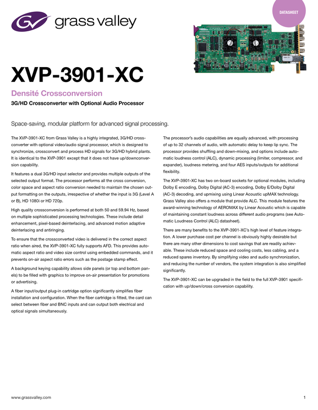 XVP-3901-XC Datasheet DS-PUB-2-0207A-EN Thumbnail
