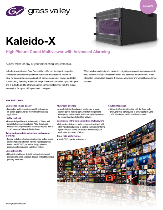 Kaleido-X Datasheet DS-PUB-2-0230A-EN Thumbnail