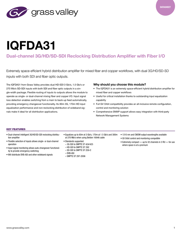 IQFDA31 Datsheet DS-PUB-2 0778C-EN Thumbnail