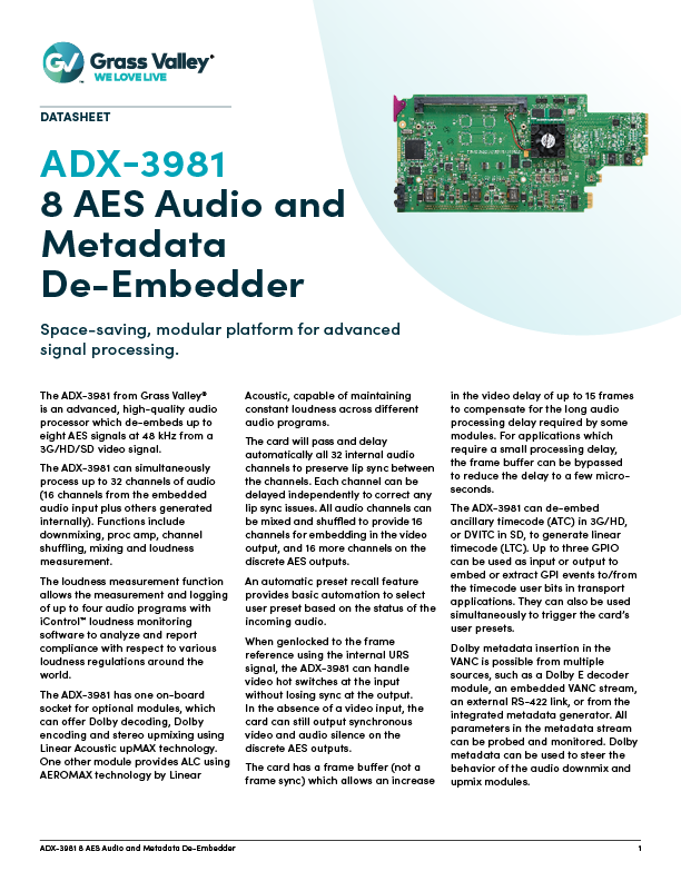 ADX-3981 Datasheet