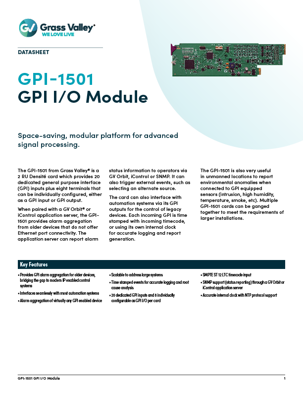 GPI-1501 Datasheet