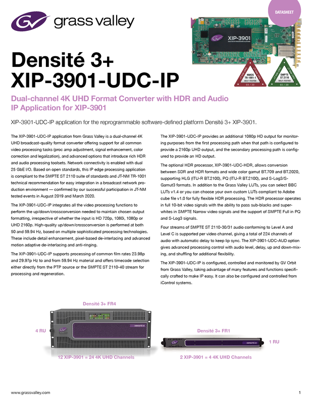 XIP-3901-UDC-IP Datasheet DS-PUB-2-0910C-EN Thumbnail
