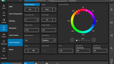 Creative Grading Color Correction User Interface