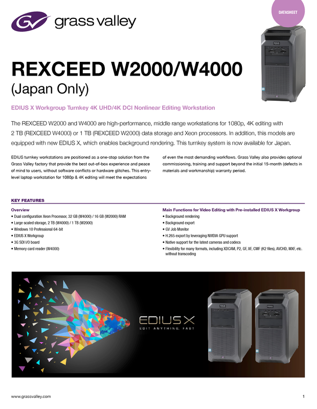 REXCEED W2000 & W4000 EDIUS X DS-PUB-2-0984A-EN Thumbnail