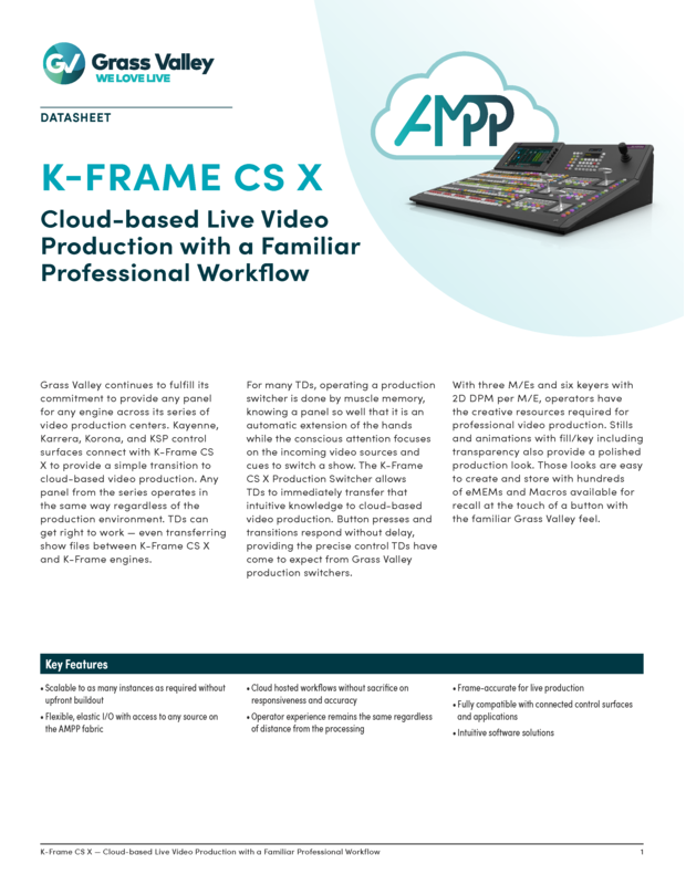 K-Frame CS X GV-PUB-2-0960E-EN