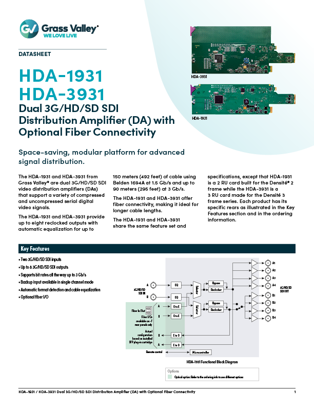 HDA-1931 HDA-3931 datasheet