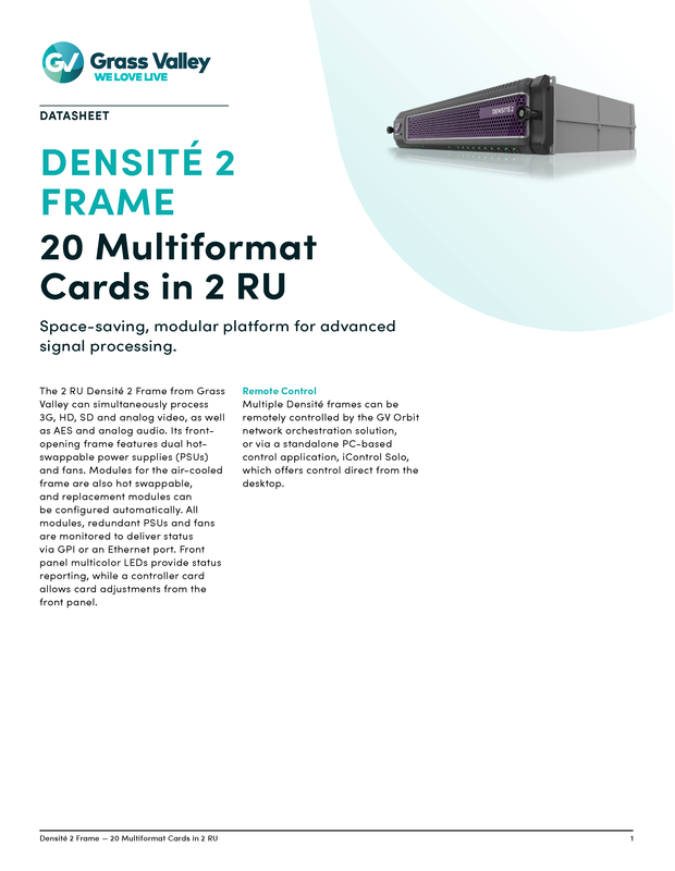Miranda Densite 2 Frame with 2x Power supplies & Frame Controller Card 