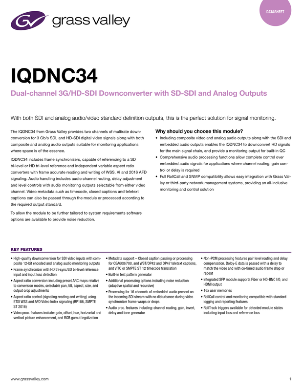 IQDNC34 Datasheet DS-PUB-2-0795D-EN Thumbnail
