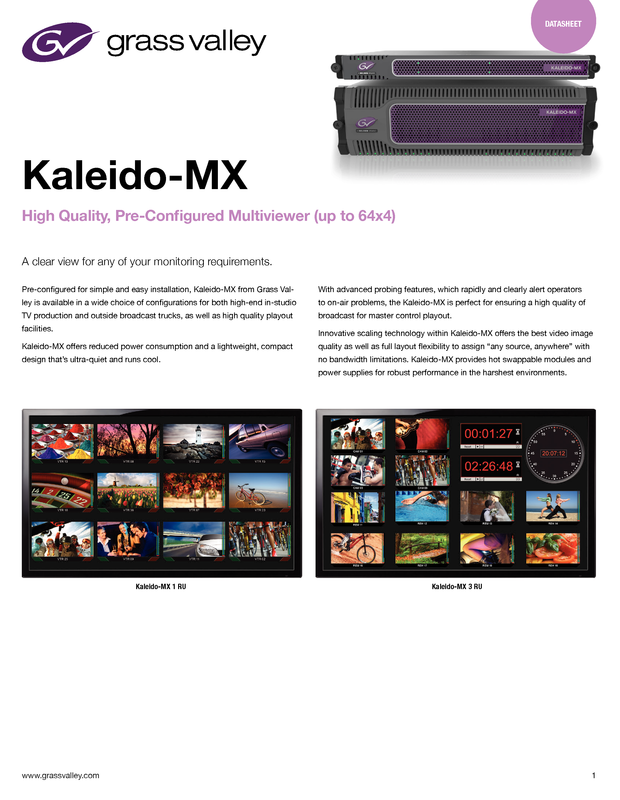 Kaleido-MX Datasheet DS-PUB-2-0135A-EN Thumbnail