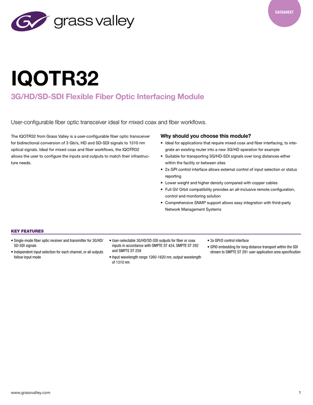 IQOTR32 Datasheet DS-PUB-2-0811C-EN Thumbnail