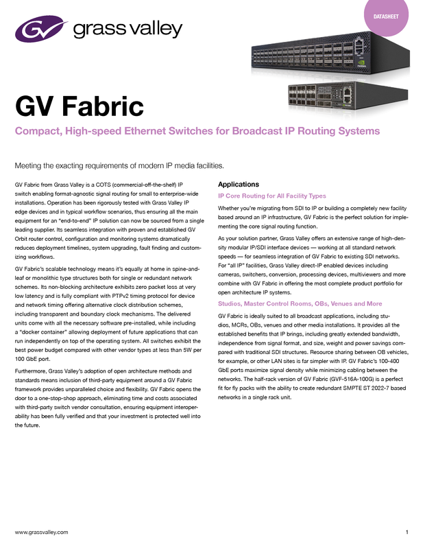 GV Fabric Datasheet DS-PUB-2-0808C-EN Thumbnail