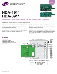 HDA-1911/HDA-3911 DS-PUB-2-0388A-EN
