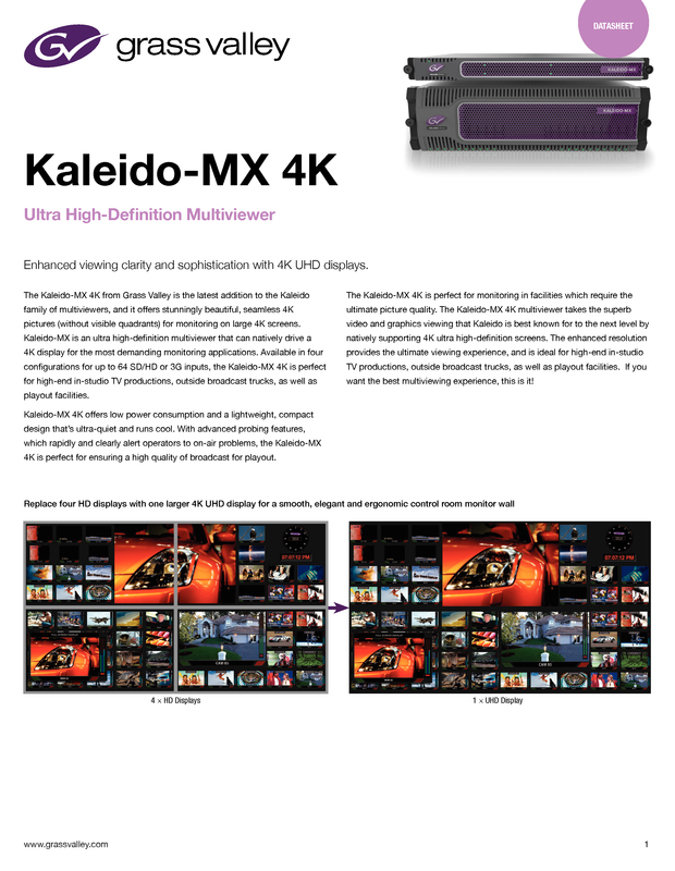 Kaleido-MX 4K Datasheet DS-PUB-2-0498B-EN Thumbnail