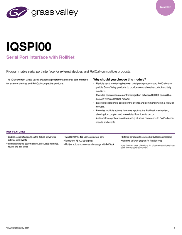 IQSPI00 Datasheet DS-PUB-2-0891C-EN Thumbnail